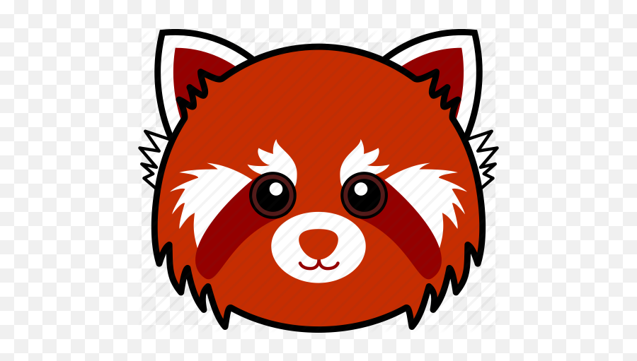 Animal Cute Face Head Panda Red - Red Panda Cartoon Face Emoji,Red Panda Emoji