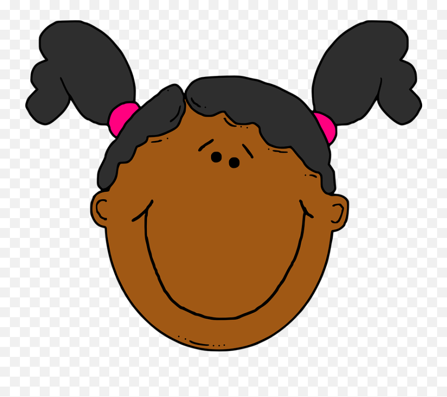 Free Ponytail Girl Images - Happy Black Girl Clip Art Emoji,Boxing Emoticon