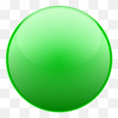Round Green Button - Ball Clipart Emoji