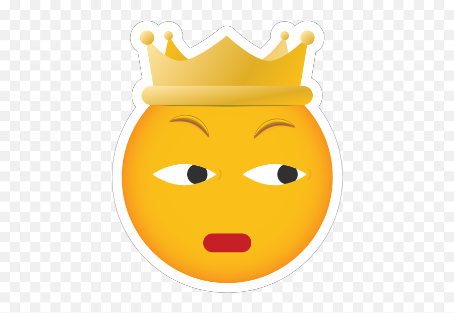 Phone Emoji Sticker Crown Scowling - Emoji Kiss Stickers,Jesus Emoji