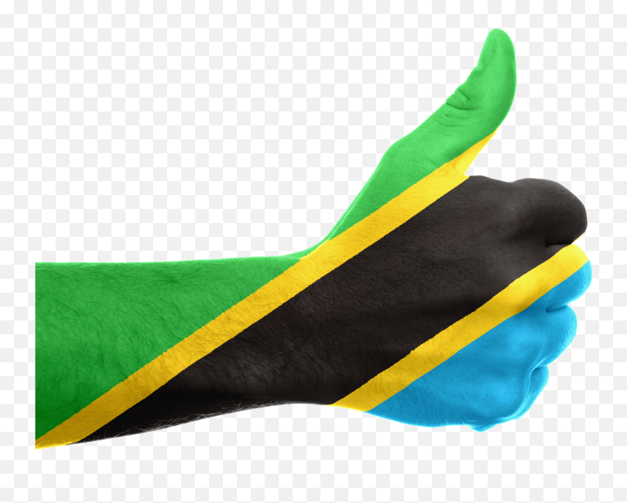Tanzania Flag Hand Thumbs Up Pride - Hand With Tanzania Flag Emoji,Tanzania Flag Emoji