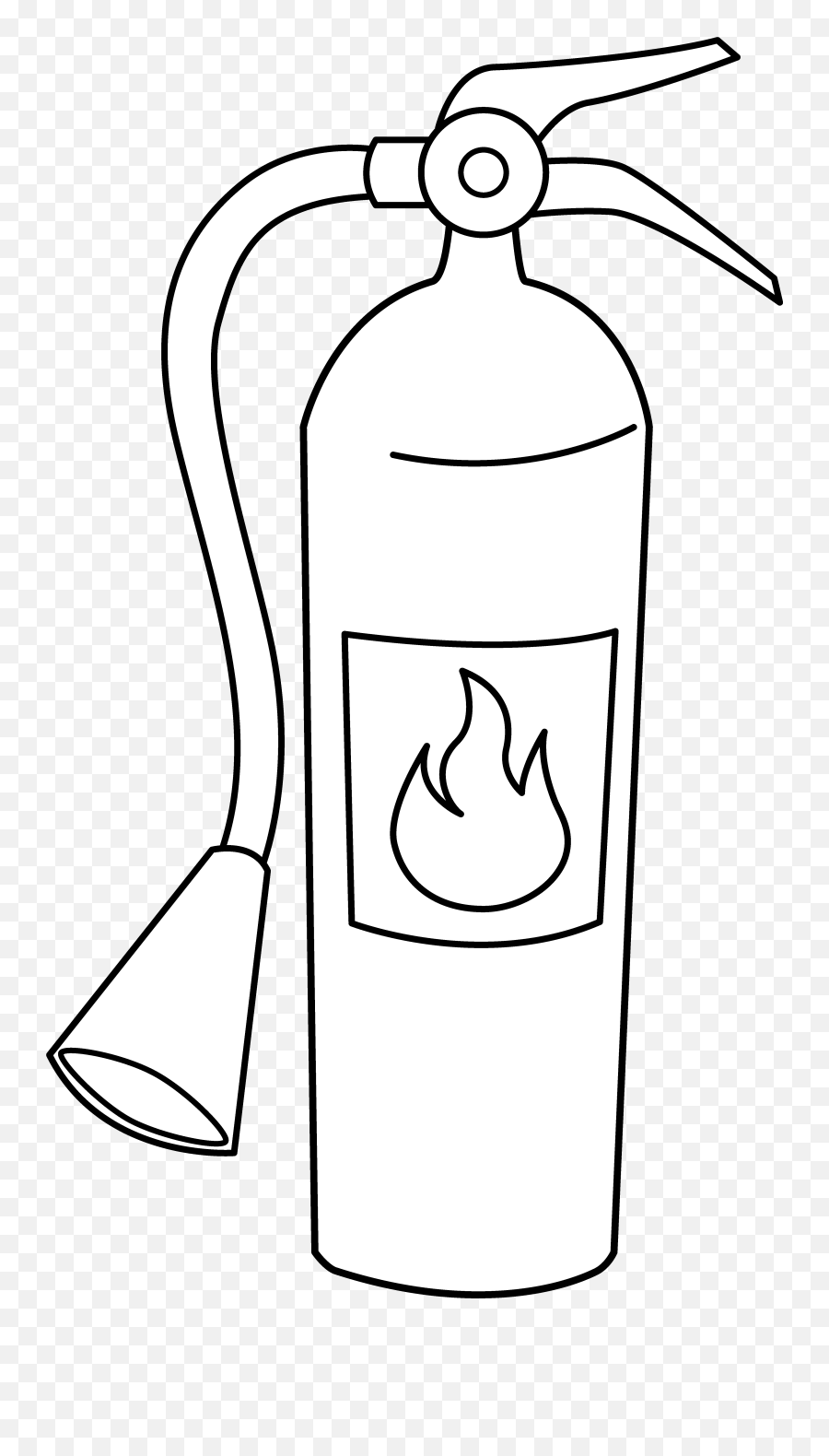 Fire Line Art Download Free Clip Art - Easy To Draw Fire Extinguisher Emoji,How To Draw The Fire Emoji
