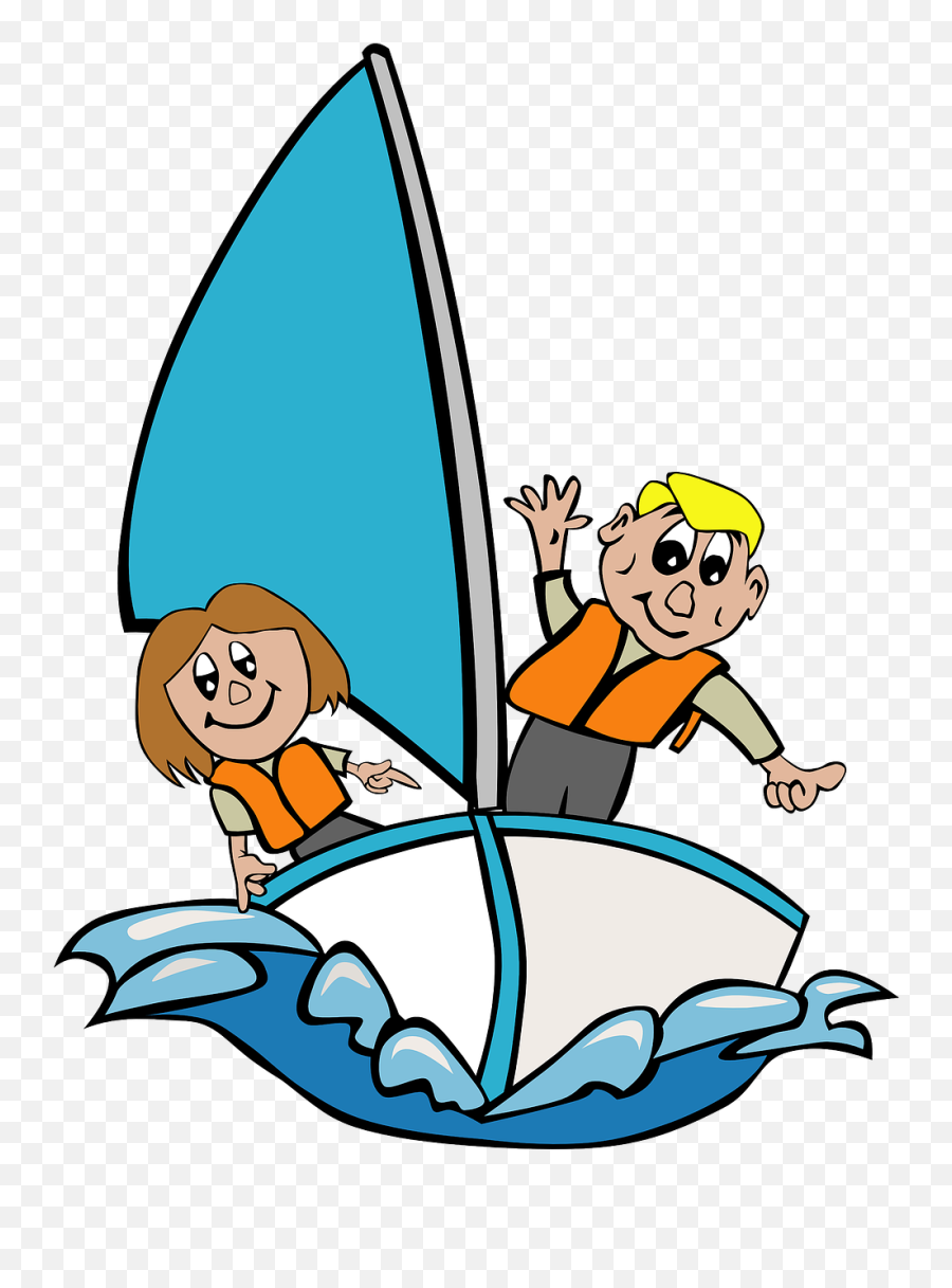 Sailboat Children Playing Kid Girl - Sailing Clip Art Emoji,Memorial Day Emojis
