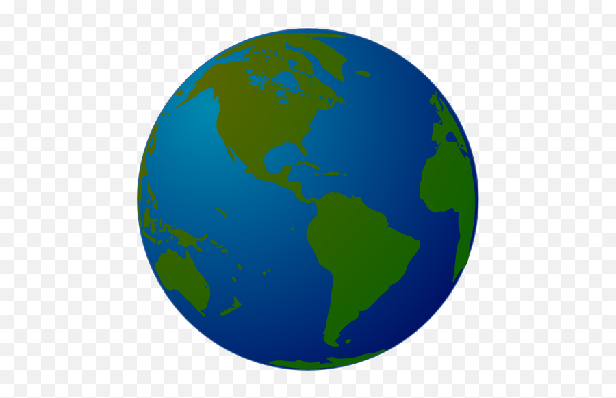 Globe Facing North And South America Vector Drawing - World Map Clipart Globe Emoji,Peru Flag Emoji