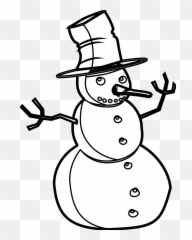 Free Snowman Black And White Download - Man Clipart Emoji