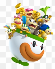 Super Mario Bros 2 - Koopalings In Clown Car Emoji