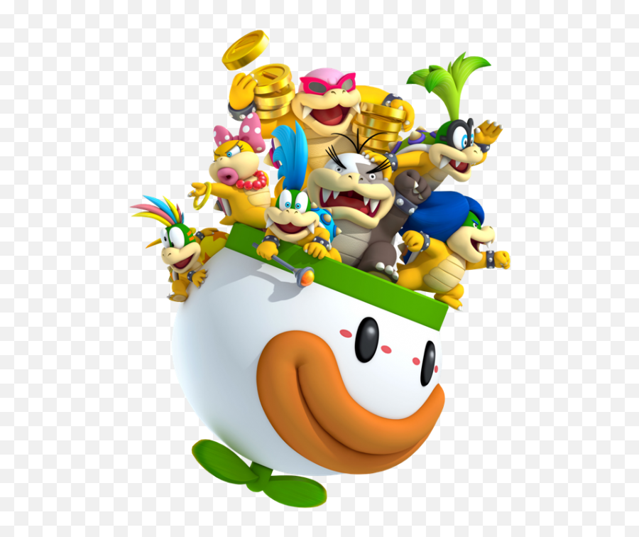 Super Mario Bros 2 - Koopalings In Clown Car Emoji,Emoticons Secretos