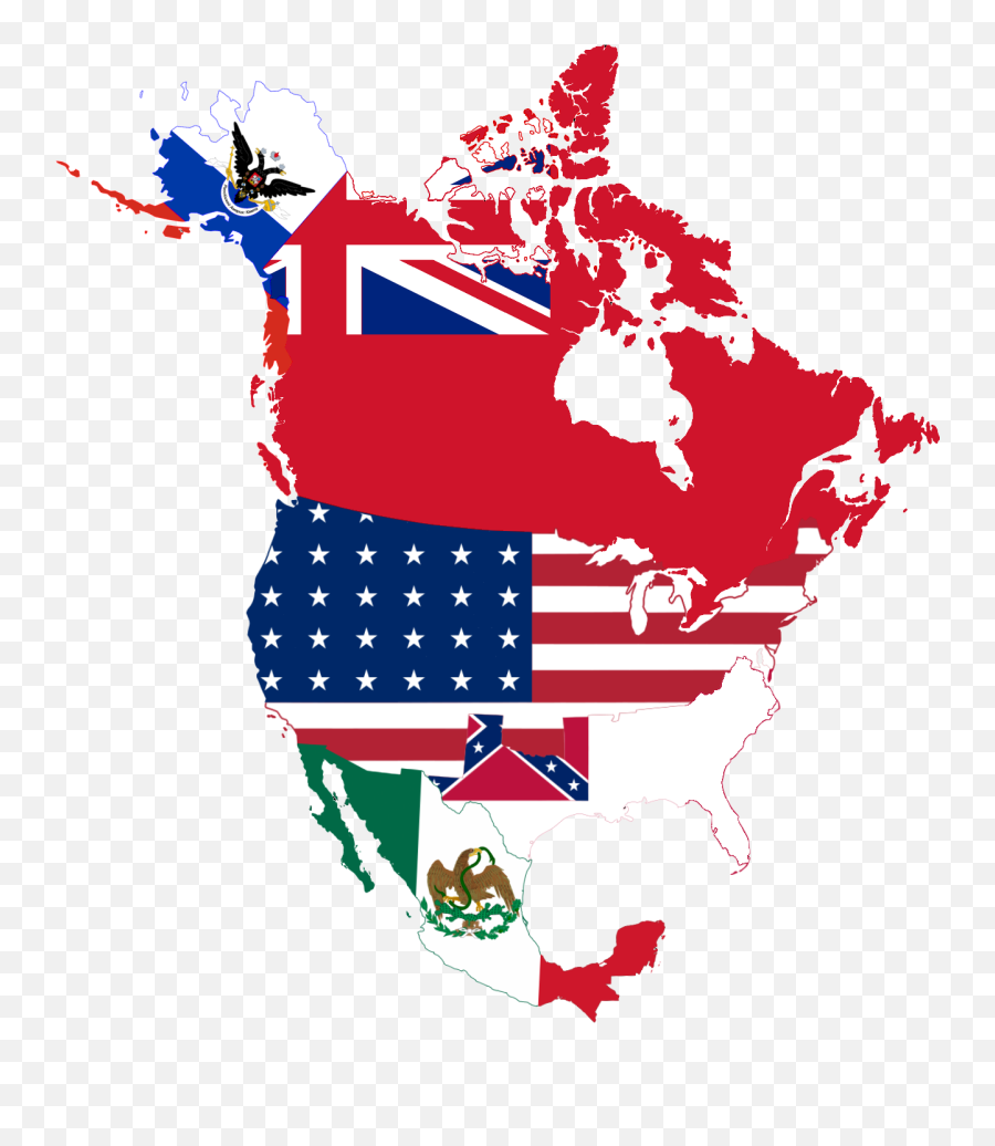 Flag Map North America - United States Of North America Flag Emoji,Russia Flag Emoji