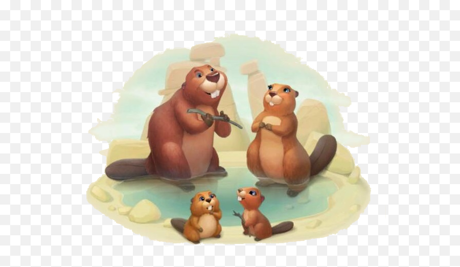Download Beaver Family - Wiki Png Image With No Background Beaver Family Cartoon Emoji,Beaver Emoji