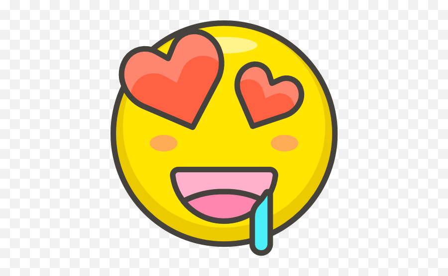 In Love - Drooling Emoji Transparent Background,Emoji Enamorado