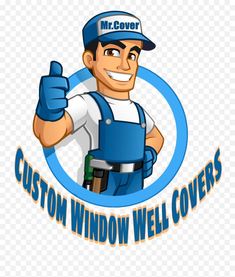 Mrcover Window Well Covers - Cartoon Handyman Logo Emoji,Emoji Covers