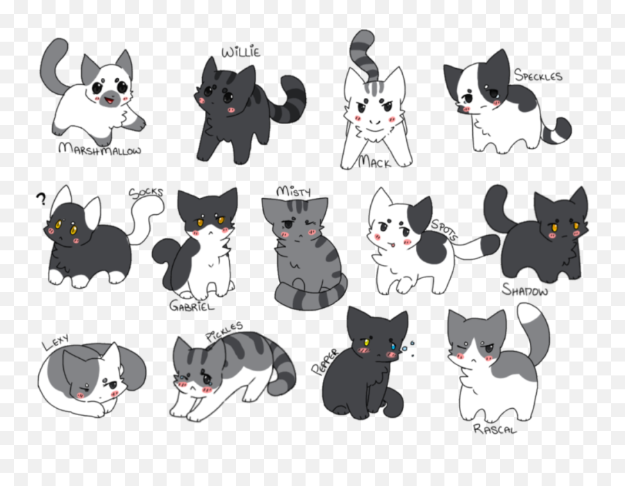 Kittens Clipart Gray Cat Kittens Gray Cat Transparent Free - Neko Atsume Cat Fanart Emoji,Grey Cat Emoji