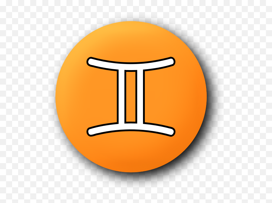 Orange Gemini Symbol - Circle Emoji,Taurus Emoji Sign