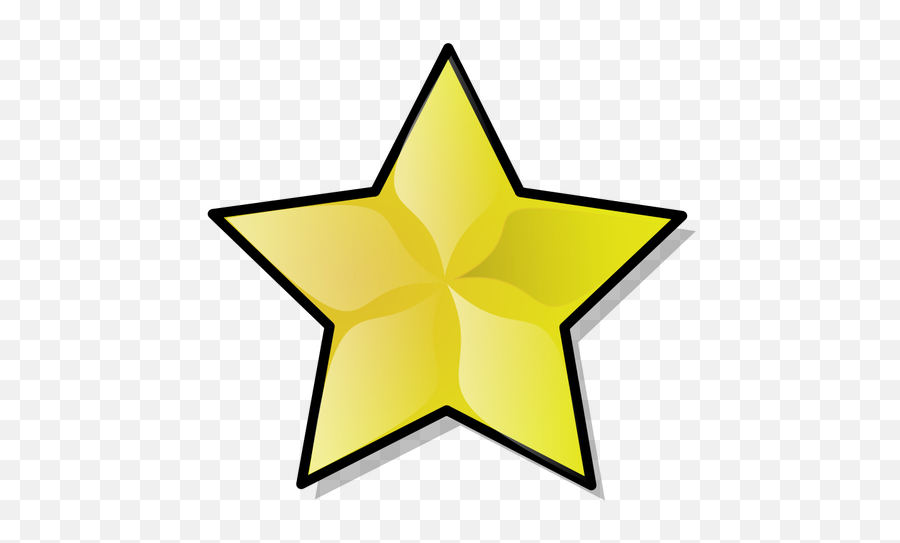 Golden Star With Border Vector Image Free Svg - Clipart Of Star Shape Emoji,Star Outline Emoji