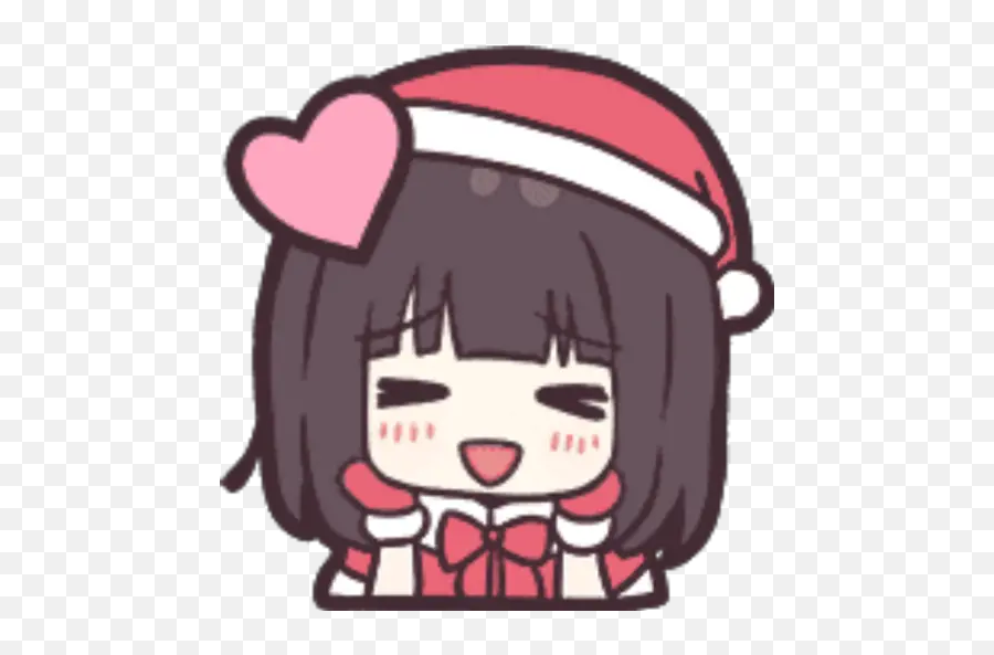 Menhera - Chan Christmas Emoji Whatsapp Cartoon,Christmas Emoji Android