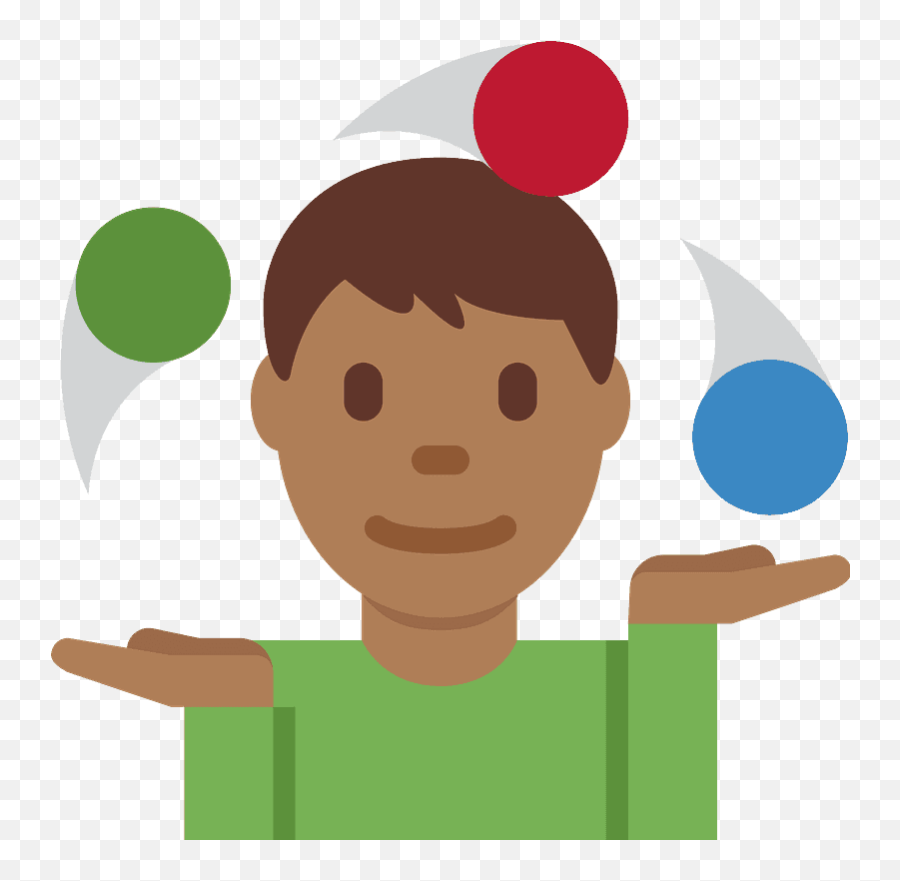 Man Juggling Emoji Clipart Free Download Transparent Png - Juggling Balls Emoji,Brown People Emojis