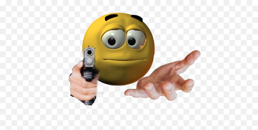 Cursed Emoji Funny Gunhold Gun Hold Sticker By Nevaeh - Hand It Over Cursed Emoji,Gun Emoji