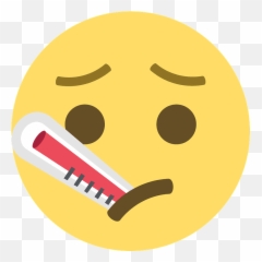 Face with thermometer emoji clipart Free download - Sick Emoji Clip Art