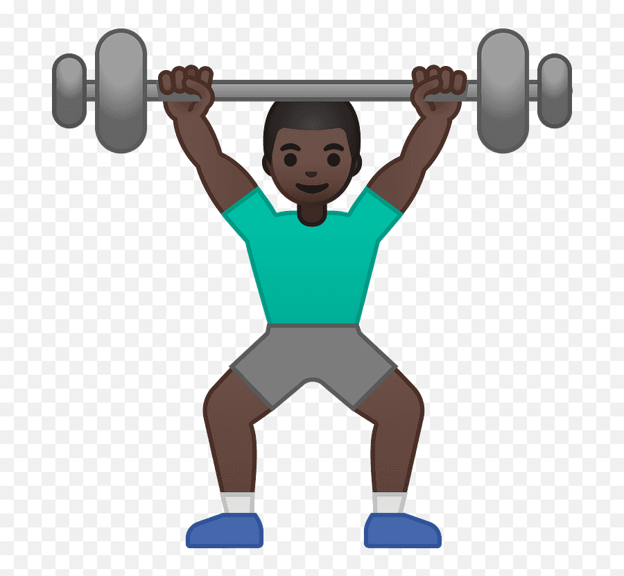 Man Lifting Weights Emoji Clipart - Man Lifting Weight Clipart,Weights Emoji