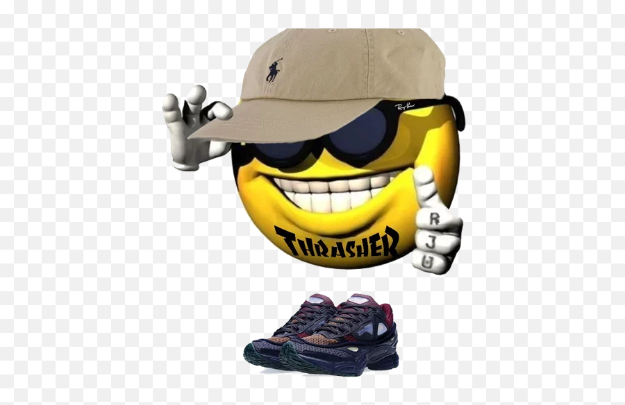 Telegram Sticker 3 From Collection - Cool Face Emoji,Shoe Emoticon