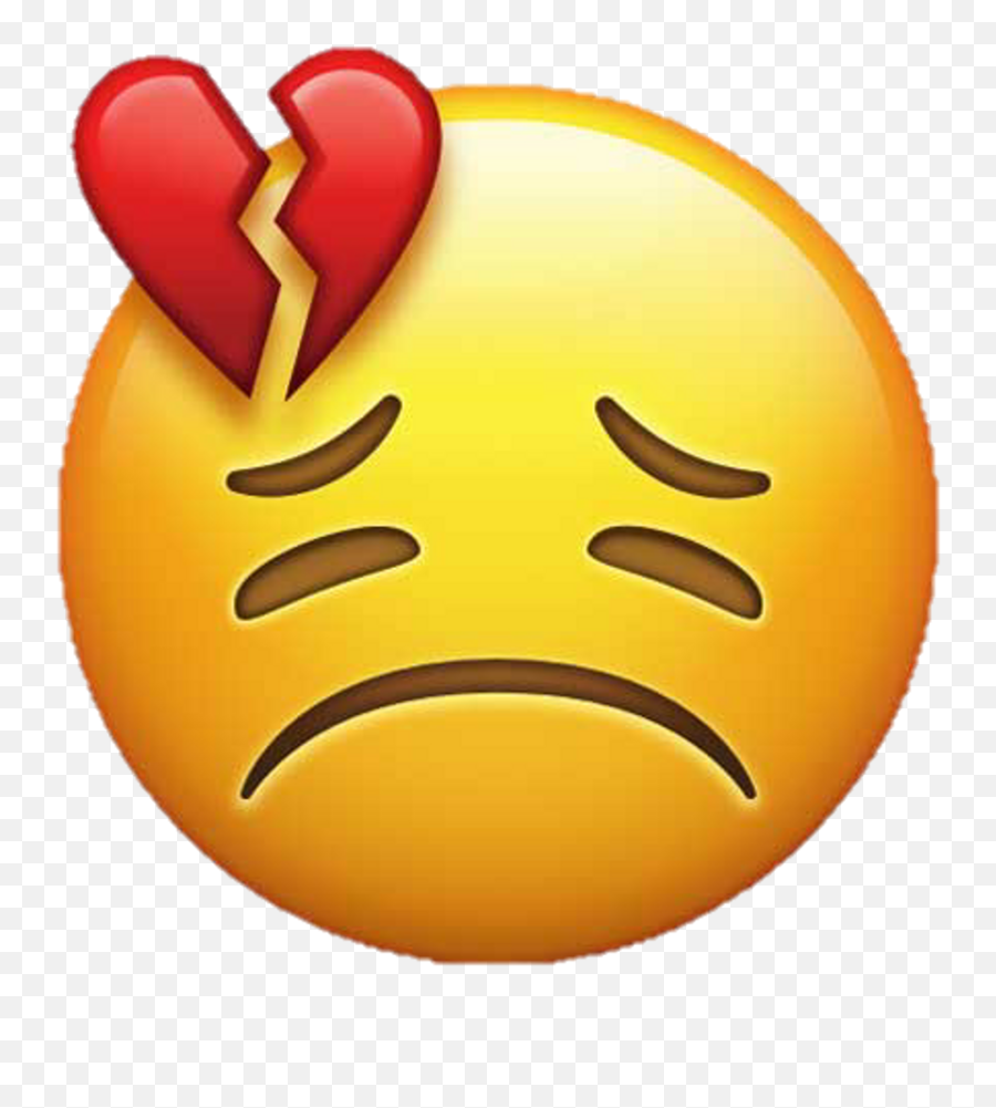 Emoji Broken Heart Love Smiley - Broken Heart Sadness Face,Love Emoji