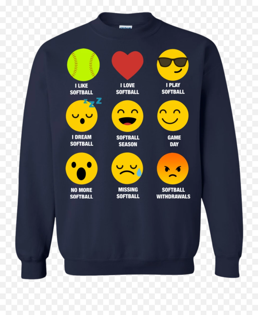 I Love Softball Emoji Emoticon Team - Sueter Navideño Kiss Rock,In Love Emoticon