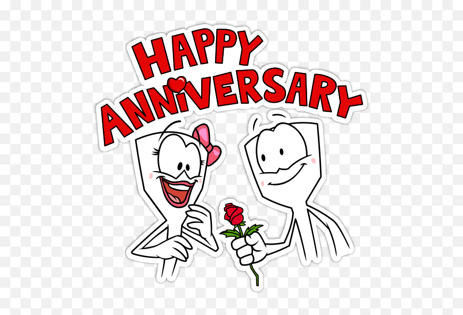 Love Stickers For Facebook And Social - Clip Art Emoji,Happy Anniversary Emoticons