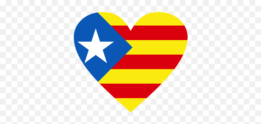 The Newest Catalonia Stickers - Catalonia Flag Heart Emoji,Catalan Flag Emoji