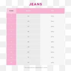 3 - Size 2 Jeans Measurements Emoji,Push Up Emoji