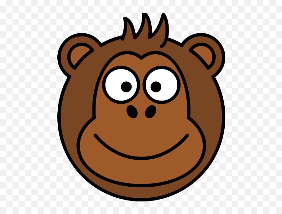 Monkey Caricature - Ape Face Clip Art Emoji,Laughing Monkey Emoji