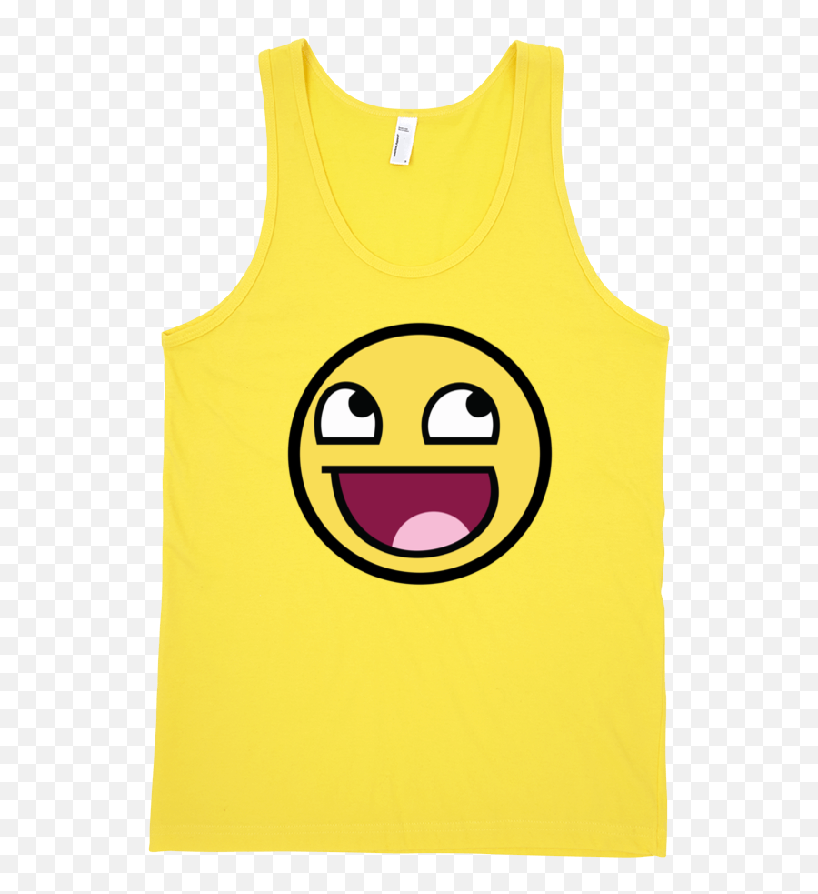 Happy Smiley Fine Jersey Tank Top Unisex - Vest Emoji,Emoji Tank Tops