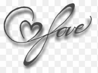 Love Writing Heart Cursive Handwritten - Emoji