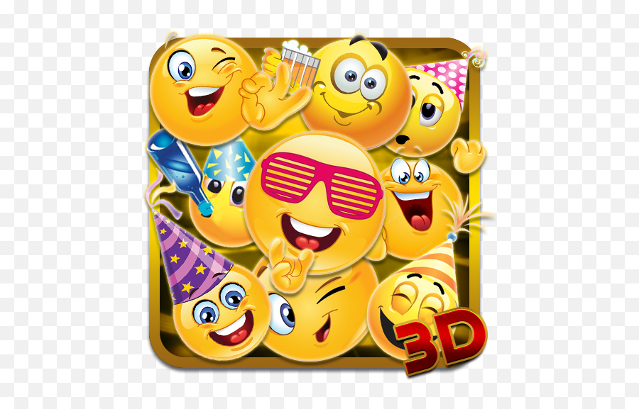 Emoticons New Year 3d Theme - Cartoon Emoji,New Years Emojis