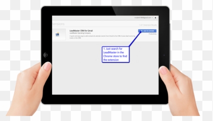 Leadmaster Crm Software - Tab In Hand Png Emoji