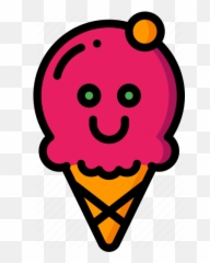 Happy Hot Ice Scoop Smiley Summer Icon - Clip Art Emoji