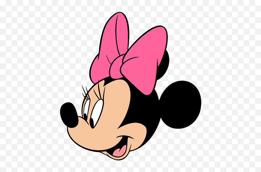 Minnie Head Clipart Free Download On Clipartmag - Minnie Mouse Face Side Emoji,Minnie Emoji