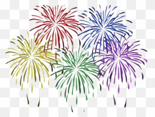Clipart Png Firework Transparent Free - Fireworks Background Emoji
