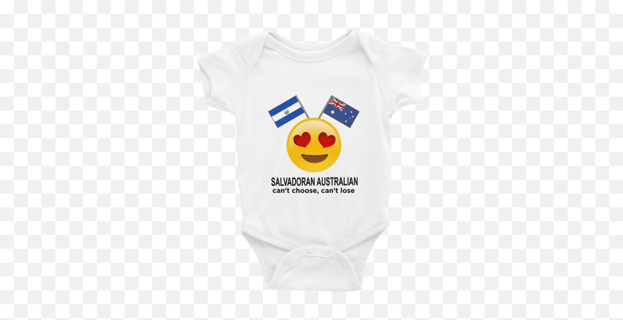 Salvadoran Australian Baby Romper - Infant Bodysuit Emoji,El Salvador Flag Emoji
