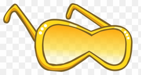 Goggles Clipart Club Penguin - Ids De Items Oro Gold Glasses Art Png Emoji