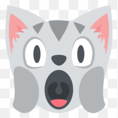 Emojione 1f640 - Grey Cat Emoji Png,Sweat Drops Emoji
