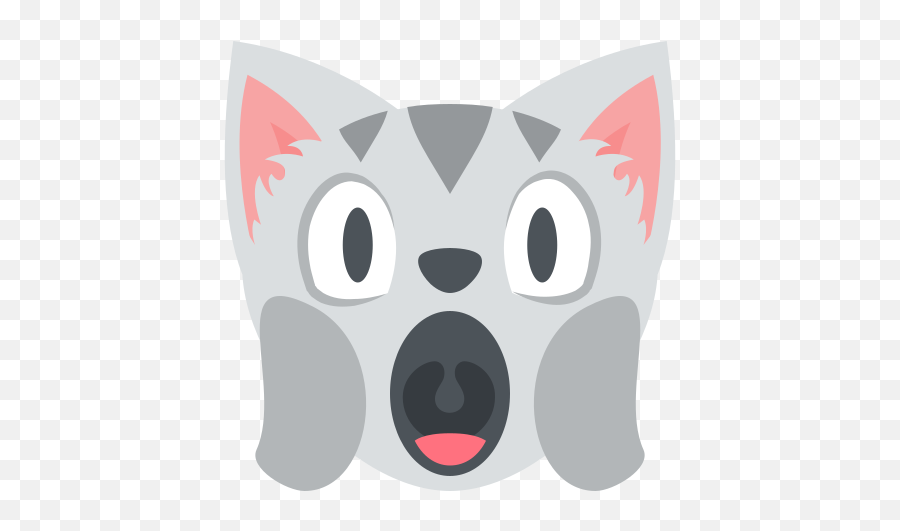 Emojione 1f640 - Grey Cat Emoji Png,Sweat Drops Emoji