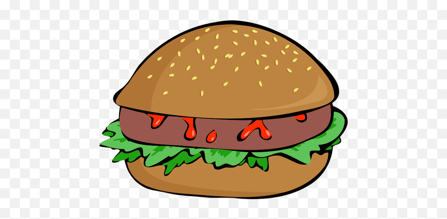 Hamburger Cu Salata - Burger Clip Art Emoji,Eating Emoticon