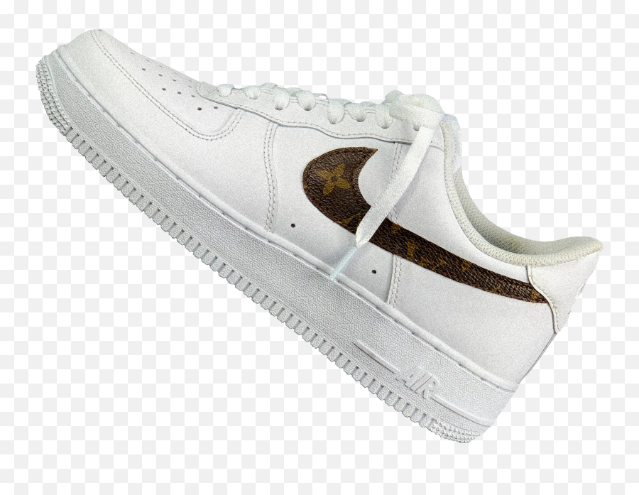 Nike Air Force 1 X Louis Vuitton Swoosh - Nike Air Force Lv Emoji,Air Force 1 Emoji