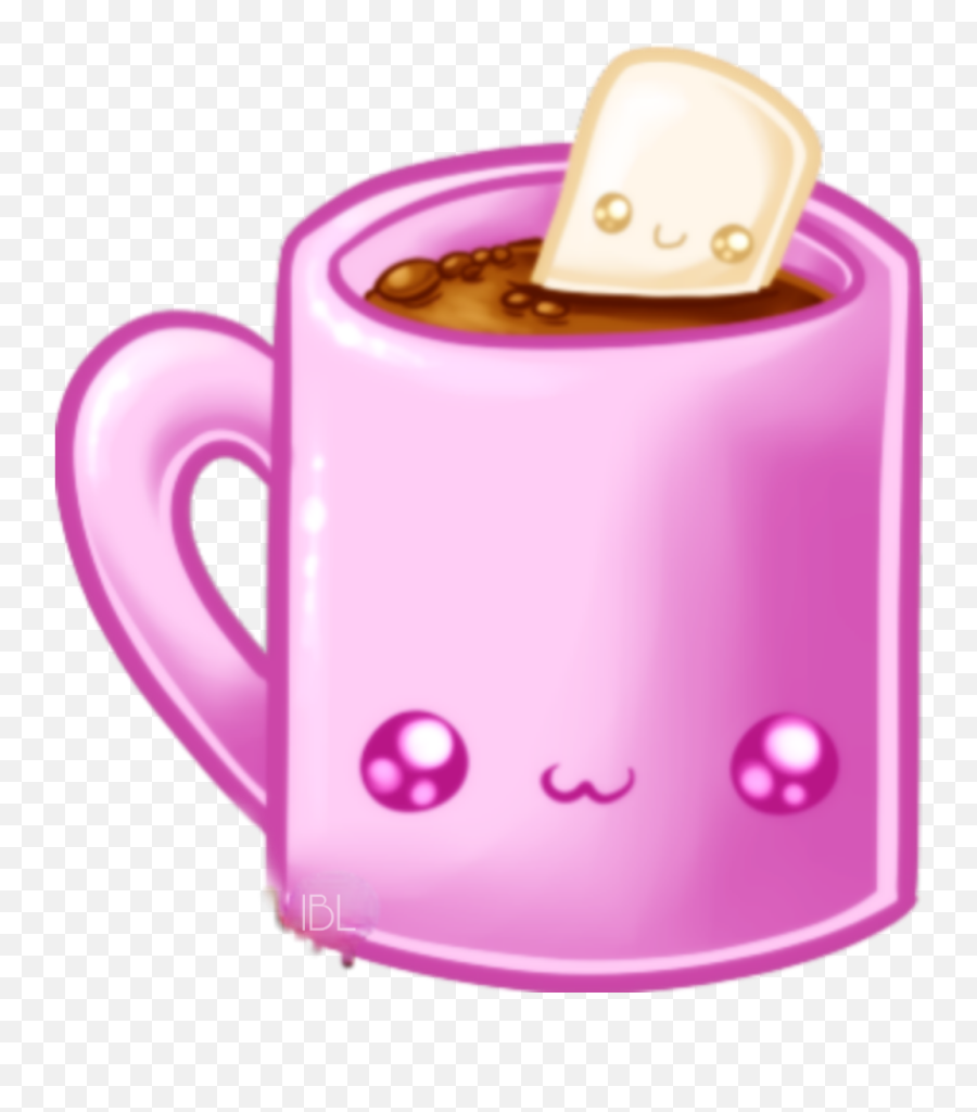 Marshmallow Cup Hotchocolate Pink - Coffee Cup Emoji,Hot Chocolate Emoji