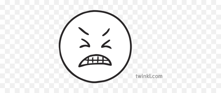 Angry Emoji Emotions Emoticon Icon Sen Ks1 Black And White - Excited Emoji Black And White,Angry Emoji Text
