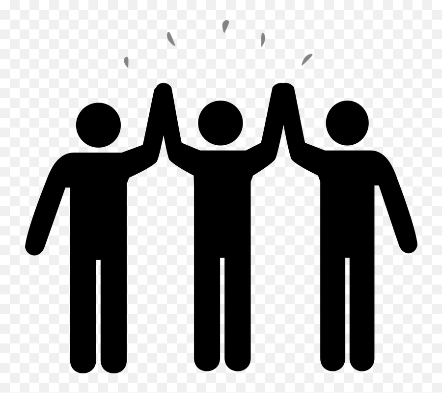 Free Teamwork Team Vectors - Stick Figure High Five Emoji,Hand Job Emoji
