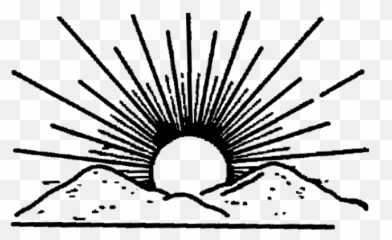 Rising Sun Freeuse Black And White Rr - Rising Sun Clipart Black And White Emoji,Black And White Sun Emoji