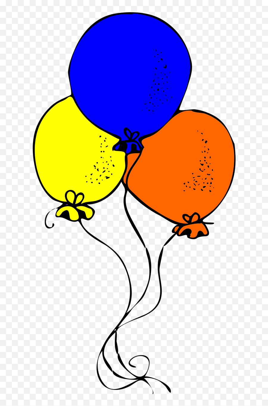 Balloons Birthday Birthday Party Love - Yellow Blue Orange Balloon Emoji,Birthday Balloon Emoji