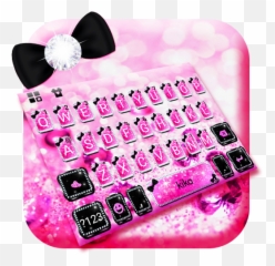 Pink Black Bowknot Keyboard Theme - Mobile Phone Emoji,Ayy Emoji