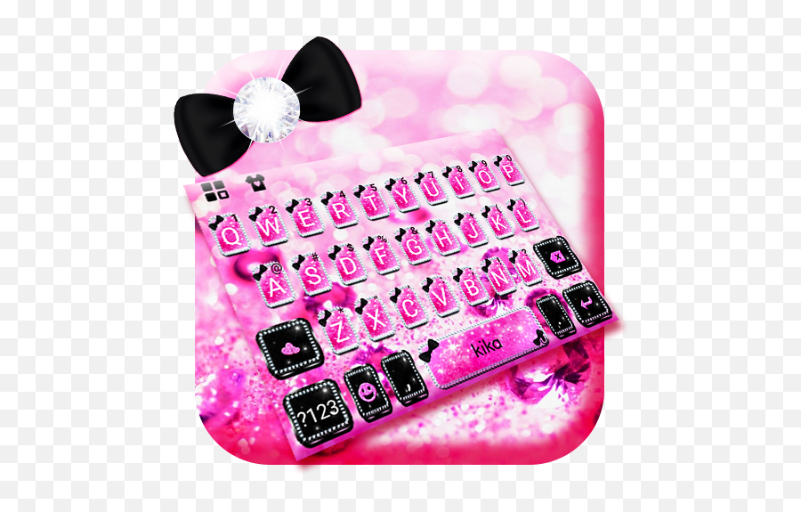 Pink Black Bowknot Keyboard Theme - Mobile Phone Emoji,Ayy Emoji